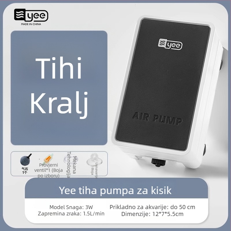 Yee pumpa za kisik za akvarij, tiha, kućna upotreba (Brand: Yee; Hluk: tiho; Namjena: kućna upotreba; Akvarij)