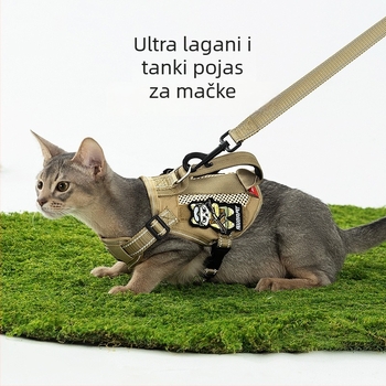 Mačji prsni remen - lagani taktički dizajn, poliester, Hippie dog marka, ne rasteže, kutija 70 kom