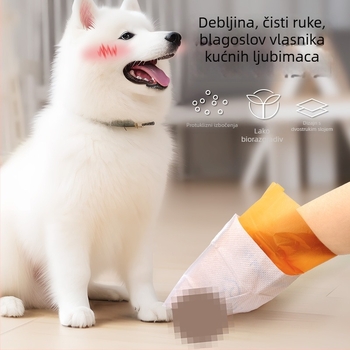 Jednokratne vrećice za pseći izmet, s ploskim otvorom, debeo PE