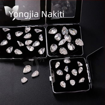 Moissanite slobodan kamen, u obliku kruške, čistoća VVS, rez, prilagodljivost