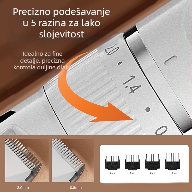 Električni kliper za kućne ljubimce – visoke snage za njegu dlake, Teddy dlaku – ABS kućište; Kahera/Taimeng marka; privatna oznaka; nije uvezeno