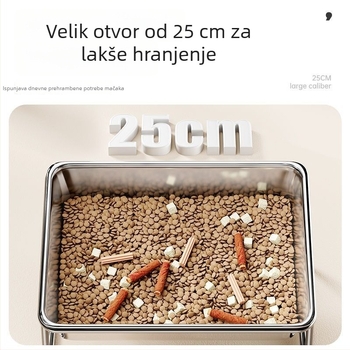 Crest posuda od nehrđajućeg čelika za pse i mačke s podignutom hranilicom; Materijal: 304 nehrđajući čelik; Marke Crest; Pakiranje: 1 kom; Kategorija: Hrana za kućne ljubimce