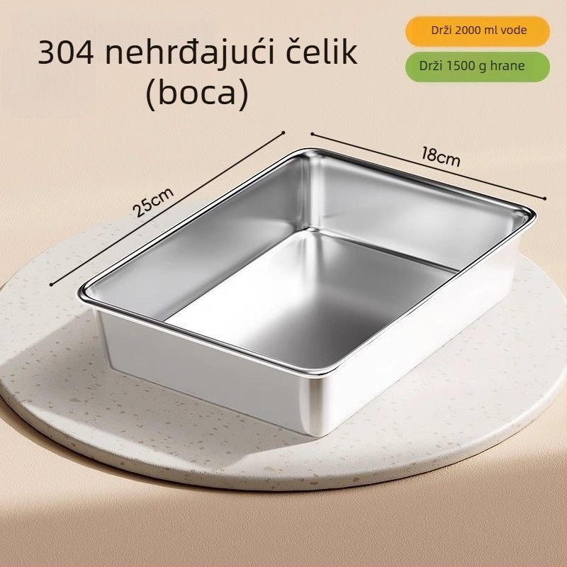 Crest posuda od nehrđajućeg čelika za pse i mačke s podignutom hranilicom; Materijal: 304 nehrđajući čelik; Marke Crest; Pakiranje: 1 kom; Kategorija: Hrana za kućne ljubimce