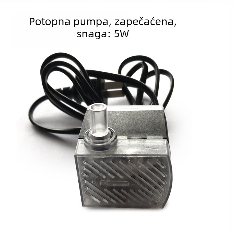 Mini potopna pumpa za akvarij — USB, cirkulirajuća, tiha i štedljiva; nije uvezeno, težina 0.2