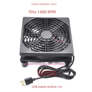 Chladi ventilator za usmjerivače i set-top kutije, model 12025, 5V, 2300 rpm, uljni ležaj