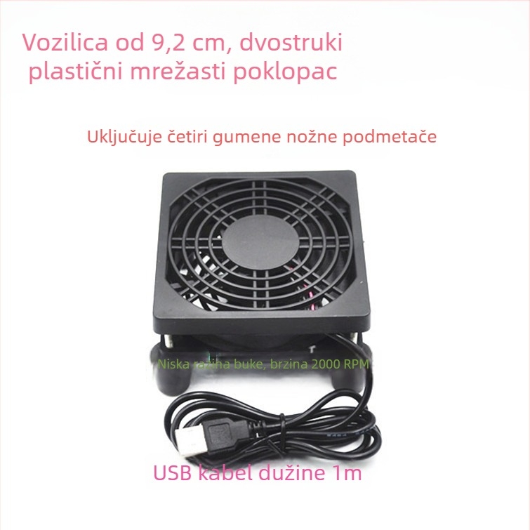 Chladi ventilator za usmjerivače i set-top kutije, model 12025, 5V, 2300 rpm, uljni ležaj