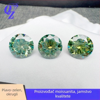 Moissanit okrugli slobodni kamen Hearts and Arrows rez, VVS čistoća, moderni minimalistički stil
