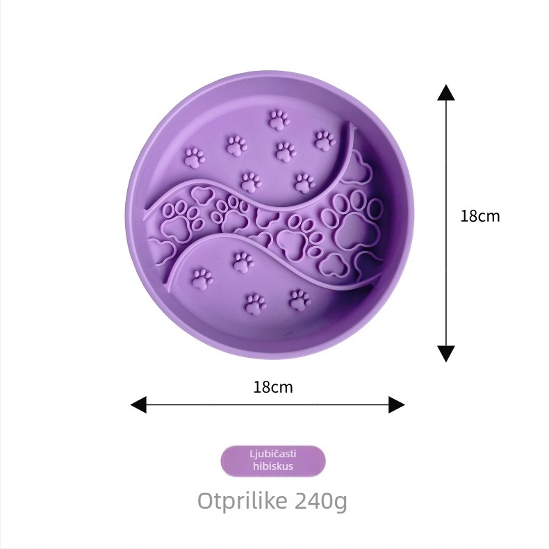 Posuda za hranjenje kućnih ljubimaca od silikona s sporim hranjenjem, jaka usisna podloga, protiv prosipavanja i otporna na žvakanje | Materijal: Silikon • Porijeklo: Dongguan • Marka: Deepen homesickness • Šifra proizvoda: JSSJ-2025