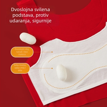 Set donjeg rublja za djevojčice: grudnjak tip veste, najlon, podstava Mulberry svile (<30%), pune košarice, fiksni dvostruki naramenice, prozračan.