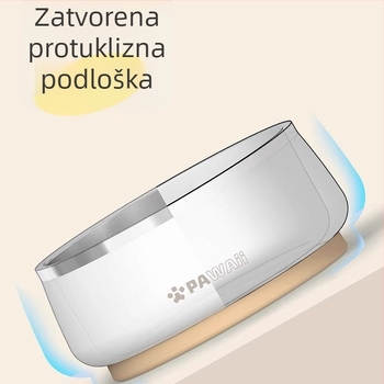 Nerđajuća čelična posuda za pse s automatskim hranjem, otporna na prevrnuće i jednostavna za čišćenje, za male pse