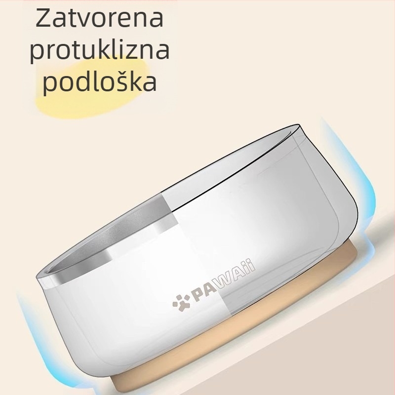 Nerđajuća čelična posuda za pse s automatskim hranjem, otporna na prevrnuće i jednostavna za čišćenje, za male pse