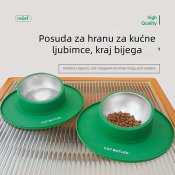 Silikonska posuda za hranu mačaka i psa, protuklizna i bez propuštanja, dvostruka namjena za jelo i piće, jednostavna za čišćenje