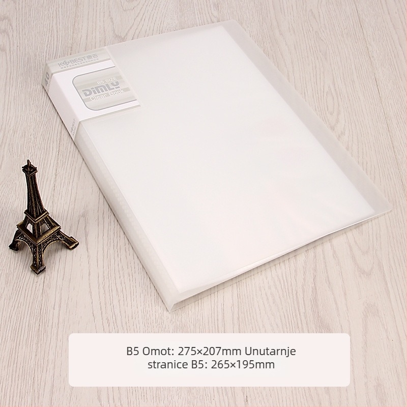 PP pretinac za informacijske brošure s prozirnim unutarnjim listovima, model A4220-4210, 20–100 stranica, debljina 2.5–6.0 cm, branda KOBEST Kangbai