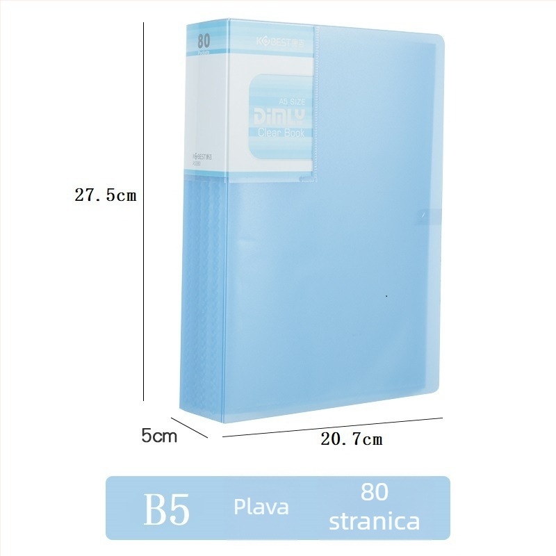 PP pretinac za informacijske brošure s prozirnim unutarnjim listovima, model A4220-4210, 20–100 stranica, debljina 2.5–6.0 cm, branda KOBEST Kangbai