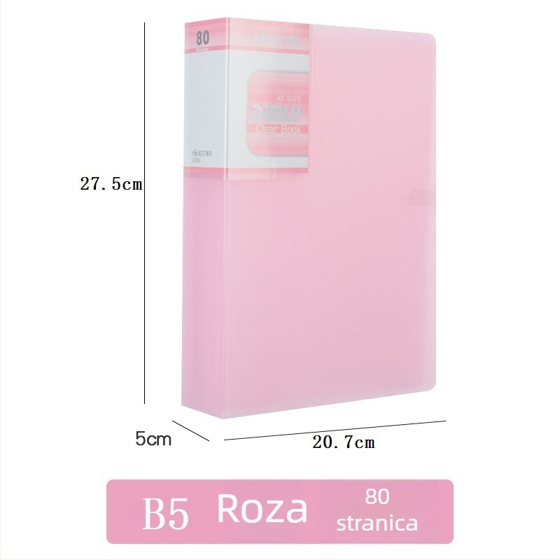 PP pretinac za informacijske brošure s prozirnim unutarnjim listovima, model A4220-4210, 20–100 stranica, debljina 2.5–6.0 cm, branda KOBEST Kangbai