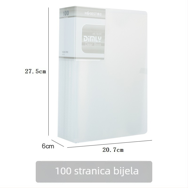 PP pretinac za informacijske brošure s prozirnim unutarnjim listovima, model A4220-4210, 20–100 stranica, debljina 2.5–6.0 cm, branda KOBEST Kangbai