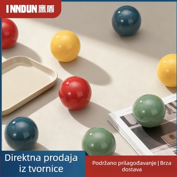 Keramička sferna ručka za ladicu, montaža s jednim otvorom, moderni minimalistički stil