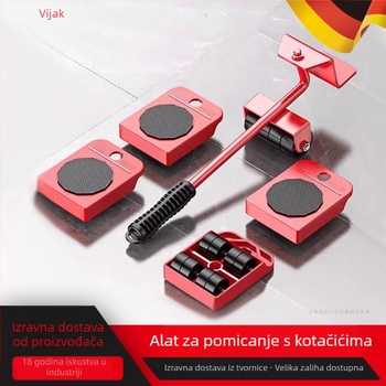 Poroloni cz-001 Pomična rola za teški namještaj — Univerzalna baza s kotačićima, od hladno valjanog čelika