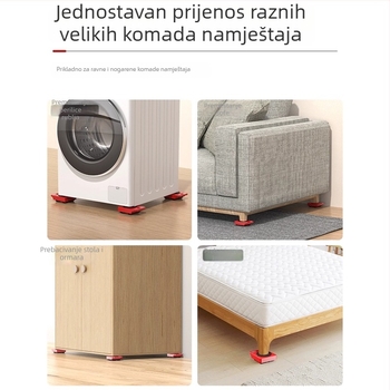 Poroloni cz-001 Pomična rola za teški namještaj — Univerzalna baza s kotačićima, od hladno valjanog čelika