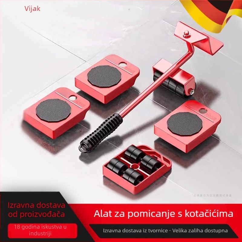 Poroloni cz-001 Pomična rola za teški namještaj — Univerzalna baza s kotačićima, od hladno valjanog čelika