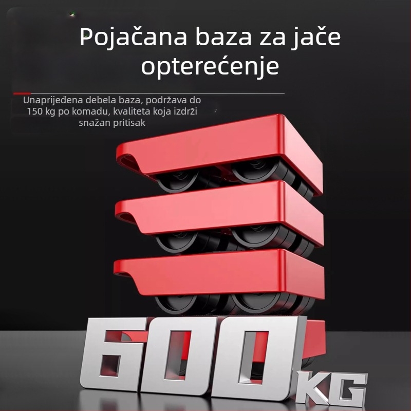 Poroloni cz-001 Pomična rola za teški namještaj — Univerzalna baza s kotačićima, od hladno valjanog čelika