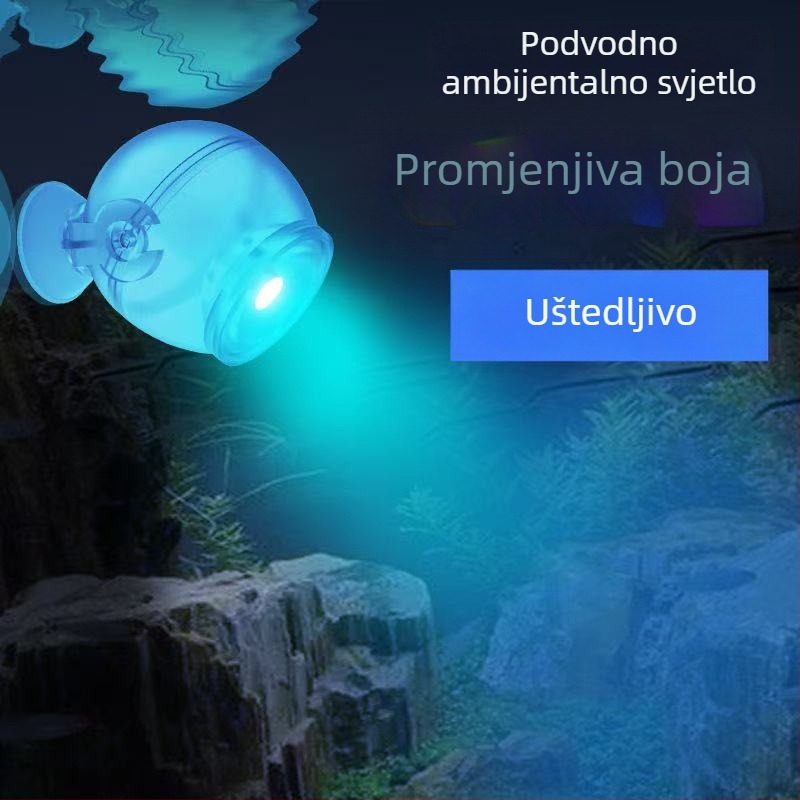 LED svjetlo za akvarij – Mingqi, PC materijal, 1W snaga, težina 100 g