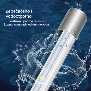 LED svjetlo za akvarij, vodootporna konstrukcija, aluminij-PC materijal, snaga 2-15.2W, pojačanje rasvjete, marke Yikeda