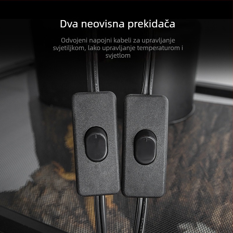 Wacool Lampa za reptile UVB/UVA s dvostrukim sjenilom, keramičko grijanje, 150W, 0,88 kg