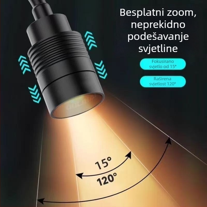 USB LED svjetlo za akvarij, 3W, aluminij i željezo, mini reflektor za male akvarije