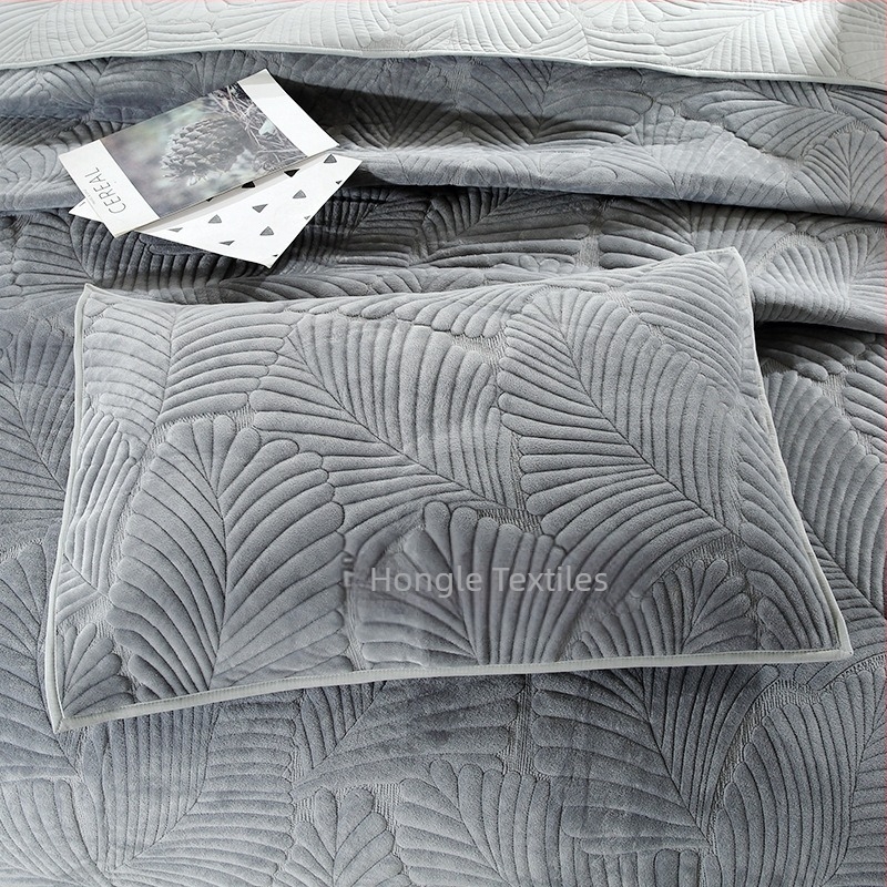 Ljetni quilt set, 100% pamuk, reaktivno tiskanje i bojanje, geometrijski uzorak, jednostavno tkanje, trodijelni set posteljine
