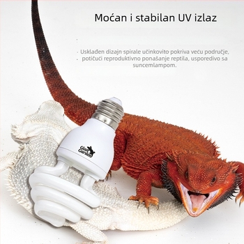 Giangarden UVB/UVA Reptilska Energijska Lampica — za kornjače i guštere, 15W, staklo-plastika, poboljšava apsorpciju kalcija, domet >60 cm
