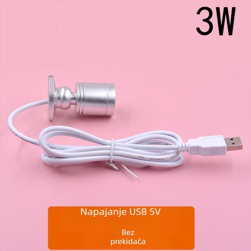 Stolni mini reflektor za akvarij - aluminij, ≤5W, proizvedeno u Kini