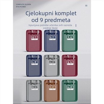 Torba za predmete velike kapacitete, prozirna u L obliku, sa zatvaračem, od najlonske mreže, za dodatne školske knjige
