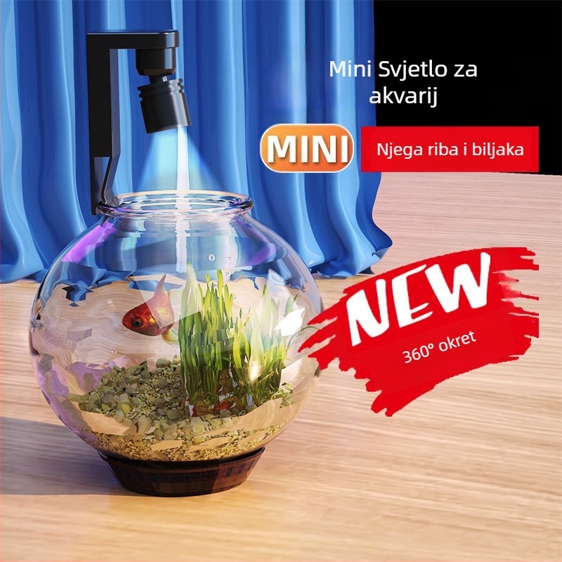LED klip svjetlo za akvarij, rotirajuće, 2W, plastično