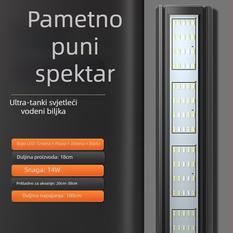 LED rasvjeta za biljke u akvariju - puni spektar, plastični okvir, šifra proizvoda Sd-t8-1000jl