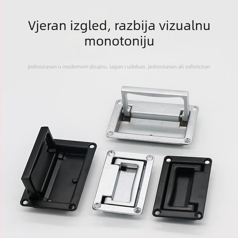 Ugrađena čvrsta ručka od cinkove legure za ormariće, model LS523; Materijal: cinkova legura; Završna obrada: elektroplatiranje, pjeskarenje, oksidacija; Stil: moderni minimalistički dizajn