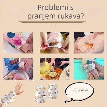 Dječji jednokratni zaštitni rukavi – unisex, otporni na mrlje, crtani stil – izlazak u jesen 2025
