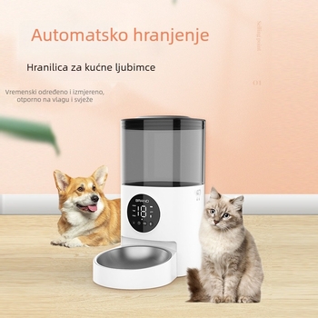 Pametni hranilnik za mačke s Wi-Fi-jem: vremenski i dozirani način hranjenja