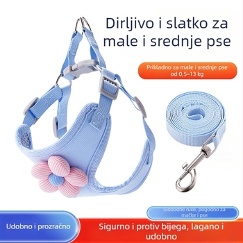 Reflektirajući prsluk za psa s povlačivim prsnim remenom - poliester - Wangwu