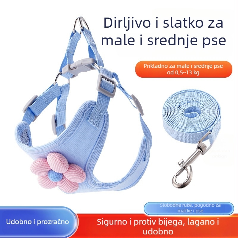 Reflektirajući prsluk za psa s povlačivim prsnim remenom - poliester - Wangwu