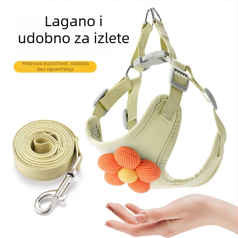 Reflektirajući prsluk za psa s povlačivim prsnim remenom - poliester - Wangwu