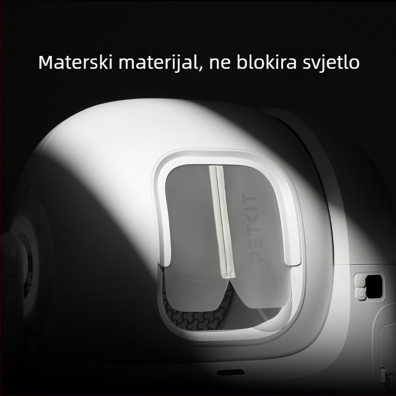 Magnetska prašina zaštita zavjesa za vrata, prozirna, za Xiaopei Cat Toilet Max seriju, s pojasom za smanjenje pijeska (Model PKTC2; Kategorija: Zavjesa za vrata; Podrška za aplikacije: Da; Za mačku; Težina: 0,4 kg)