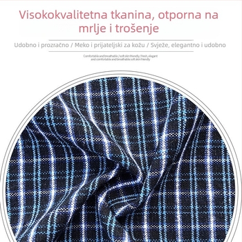 Kuhinja bez rukava pamukova pregača, otporna na mrlje, prozračna, geometrijski uzorak, moderni minimalistički stil
