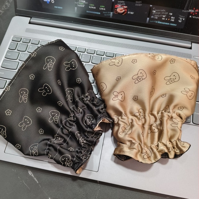 Cvjetni satenski rukavi dvobojne boje za jaknu s perjem, polu duljine, japanski stil