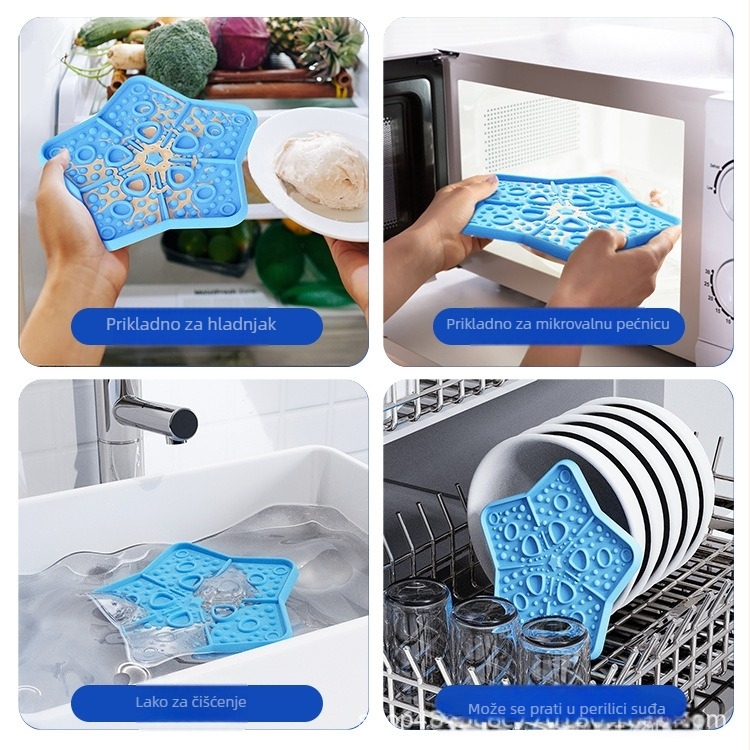 Silikonska podloga za lizanje s posudom za polagano hranjenje, s privjeskom i oblikom zvjezdice, za pse i mačke