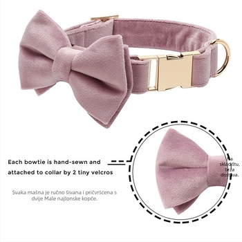 KIKO set za pse: ogrlica od platna i automatski povodac s personaliziranim graviranjem