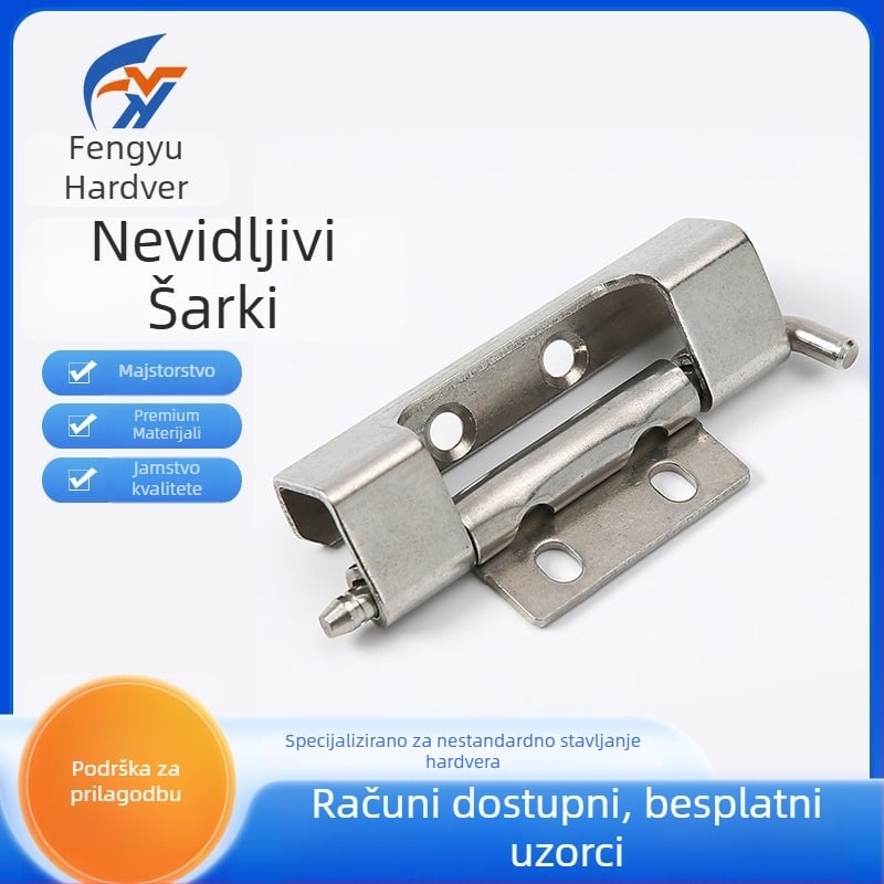 Skriveni šark od nehrđajućeg čelika za ormariće, SUS201/SUS304/SUS316, elektroforetska završna obrada, moderni minimalistički stil