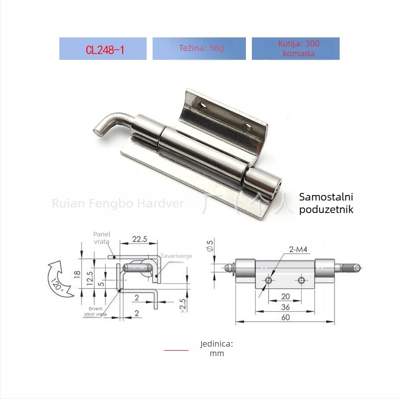 Skriveni šark od nehrđajućeg čelika za ormariće, SUS201/SUS304/SUS316, elektroforetska završna obrada, moderni minimalistički stil