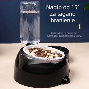 Mačja posuda za hranu i vodu s automatskim dopunjavanjem, 2-u-1 za piće i hranu