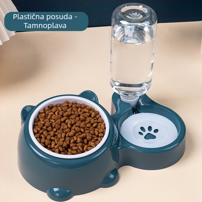 Mačja posuda za hranu i vodu s automatskim dopunjavanjem, 2-u-1 za piće i hranu